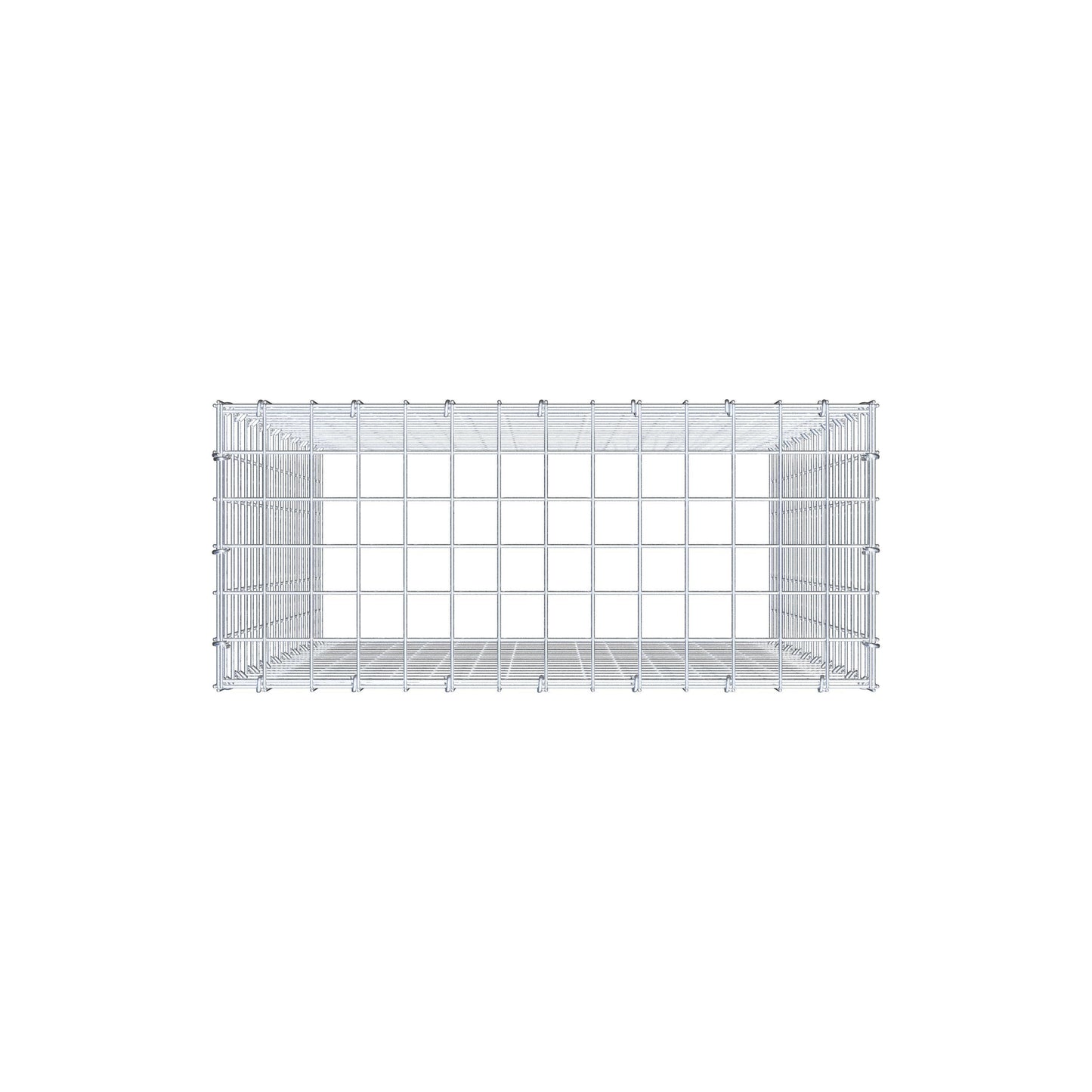 Gavión complementario de tipo 3 100 cm x 70 cm x 30 cm (largo x alto x fondo), malla 5 cm x 5 cm, anillo en C
