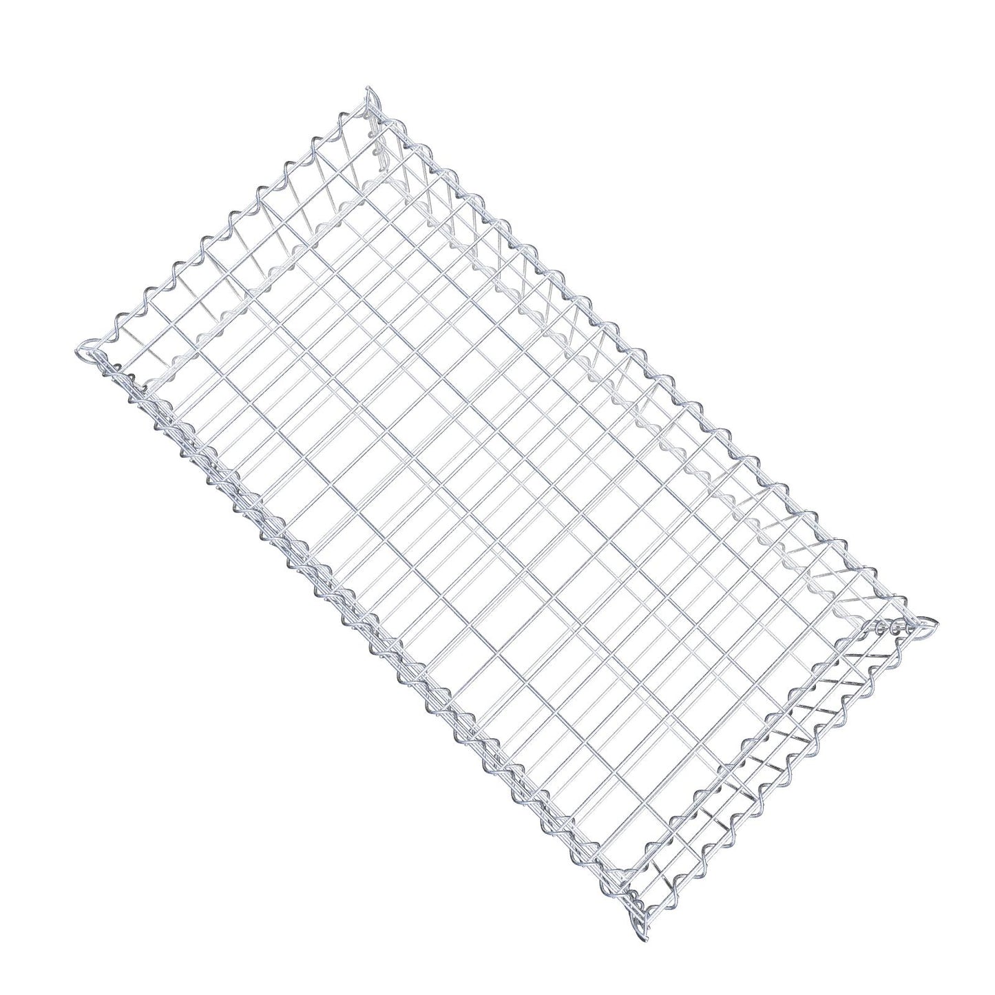 Gabbione 100 cm x 20 cm x 50 cm (L x H x P), maglia 5 cm x 10 cm, spirale