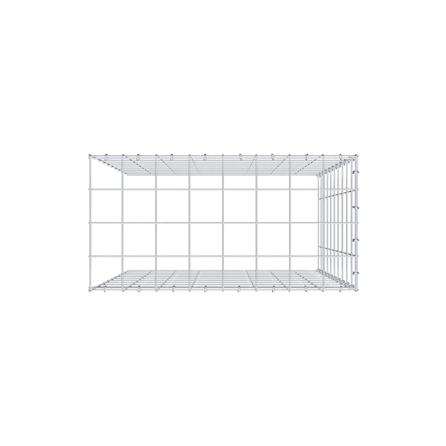 Gabião Tipo 4 100 cm x 80 cm x 40 cm (C x A x P), malhagem 10 cm x 10 cm, anel C