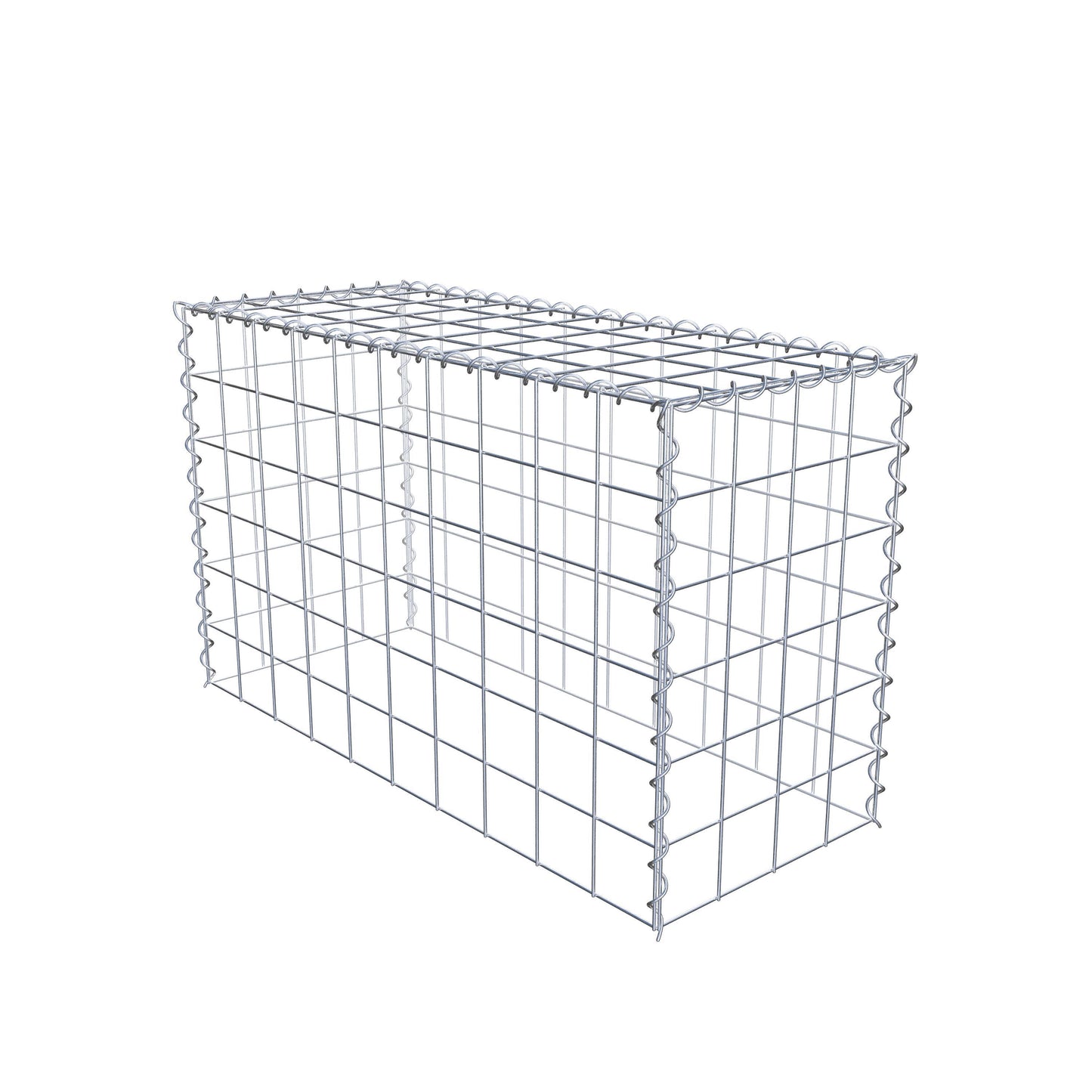 Gabião tipo 3 100 cm x 60 cm x 40 cm (C x A x P), malhagem 10 cm x 10 cm, espiral
