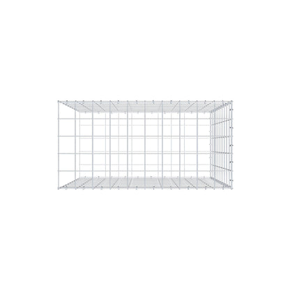 Monteret gabion type 2 100 cm x 100 cm x 50 cm (L x H x D), maskestørrelse 10 cm x 10 cm, C-ring