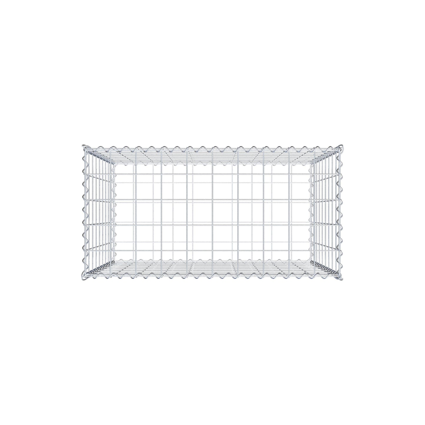 Gabion 100 cm x 90 cm x 50 cm (L x H x D), mesh size 10 cm x 10 cm, spiral