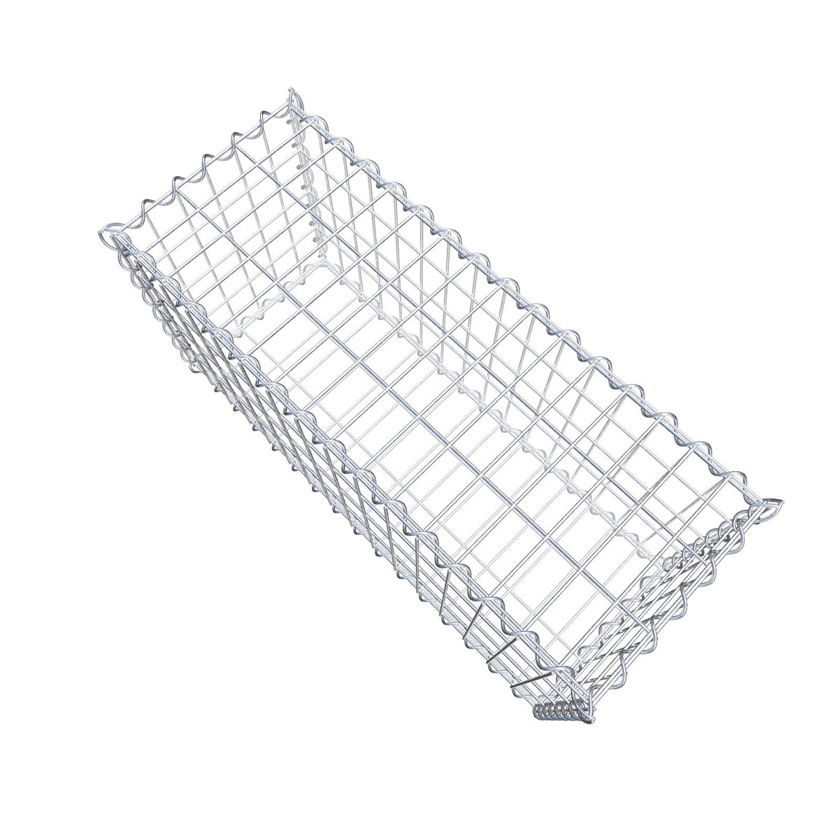 Gabion 80 cm x 40 cm x 30 cm (L x H x D), maskestørrelse 5 cm x 10 cm, spiral
