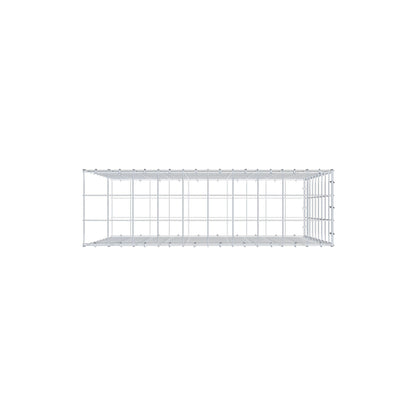 Bevestigbare schanskorf type 2 100 cm x 90 cm x 30 cm (L x H x D), maaswijdte 10 cm x 10 cm, C-ring