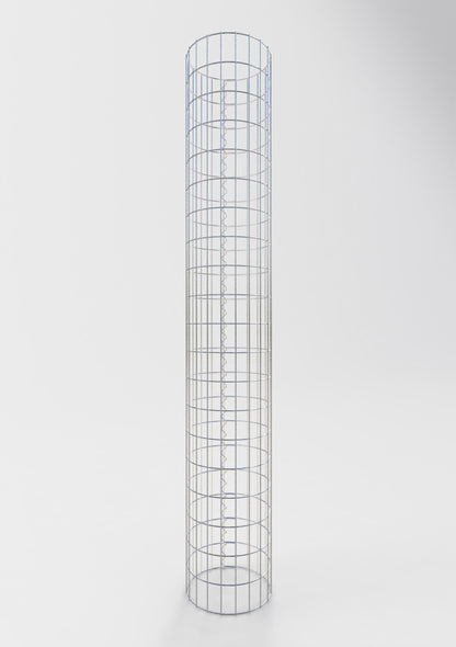 Columna de gaviones redonda 32 cm de diámetro, 200 cm de altura, malla 5 cm x 10 cm