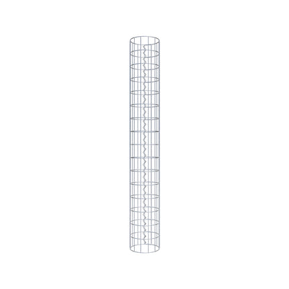 Gabionpelare rund 22 cm diameter, 160 cm höjd, maskstorlek 5 cm x 10 cm