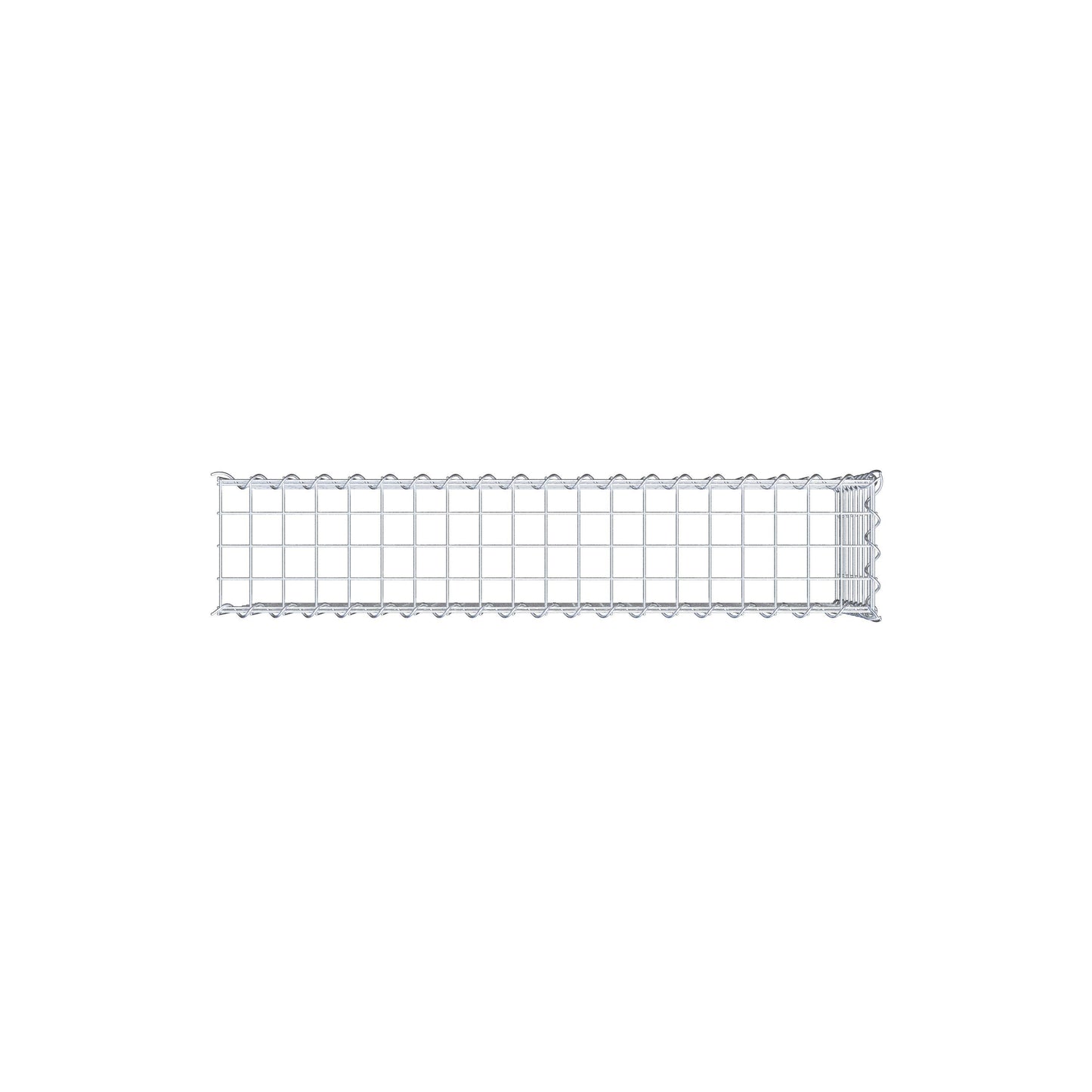 Opvokset gabion type 4 100 cm x 40 cm x 20 cm (L x H x D), maskestørrelse 5 cm x 5 cm, spiral