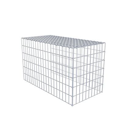 Gabbione aggiuntivo tipo 4 100 cm x 60 cm x 50 cm (L x H x P), maglia 5 cm x 10 cm, anello a C