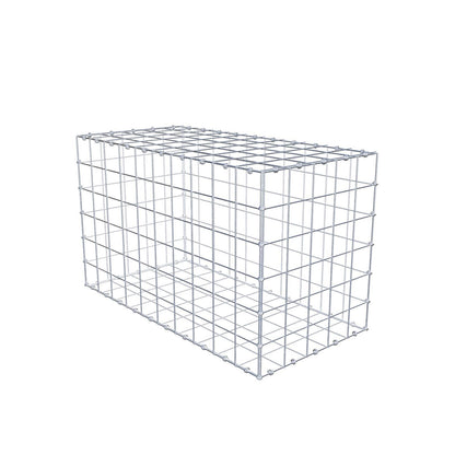 Gabion 100 cm x 60 cm x 50 cm (L x H x D), maskestørrelse 10 x 10 cm, spiralring