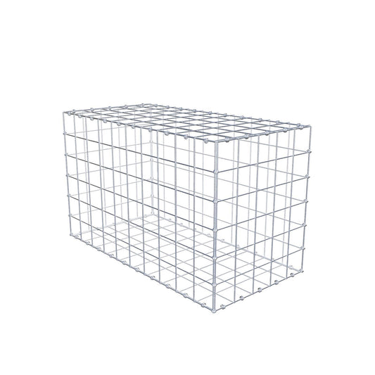 Gabbione 100 cm x 60 cm x 50 cm (L x H x P), maglia 10 x 10 cm, anello a spirale