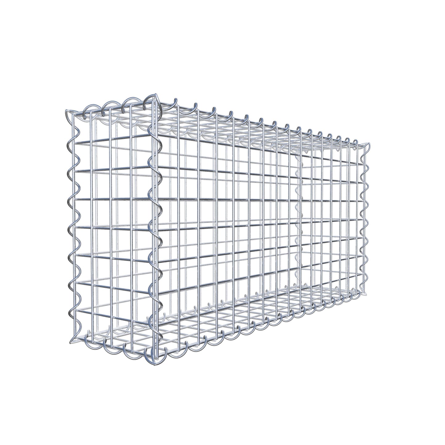 Gabion 80 cm x 40 cm x 20 cm (L x H x D), maskestørrelse 5 cm x 5 cm, spiral