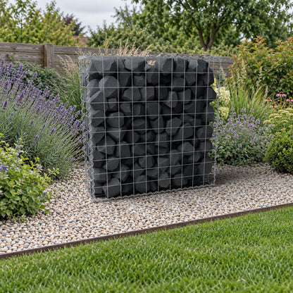 Gabione 100 cm x 100 cm x 30 cm (L x H x T), Maschenweite 10 cm x 10 cm, Spirale