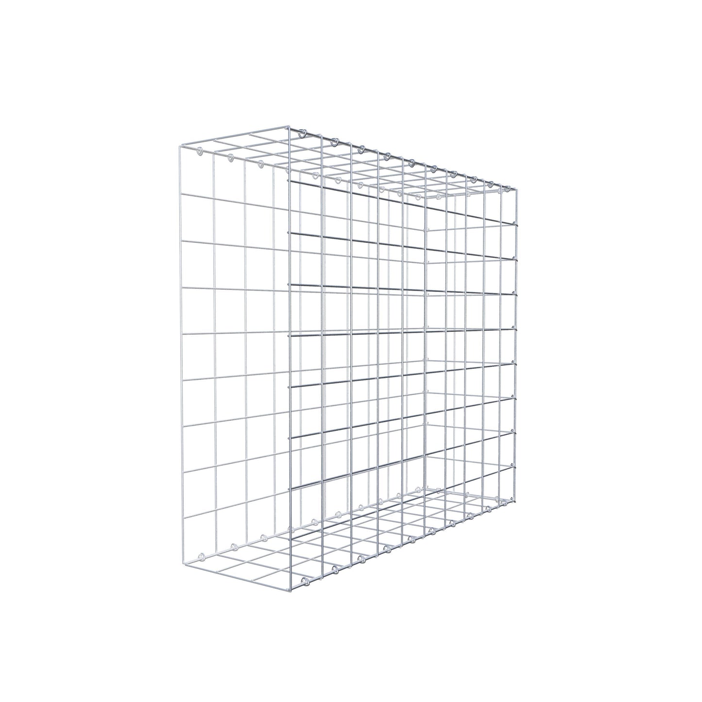 Bevestigbare schanskorf type 2 100 cm x 90 cm x 30 cm (L x H x D), maaswijdte 10 cm x 10 cm, C-ring