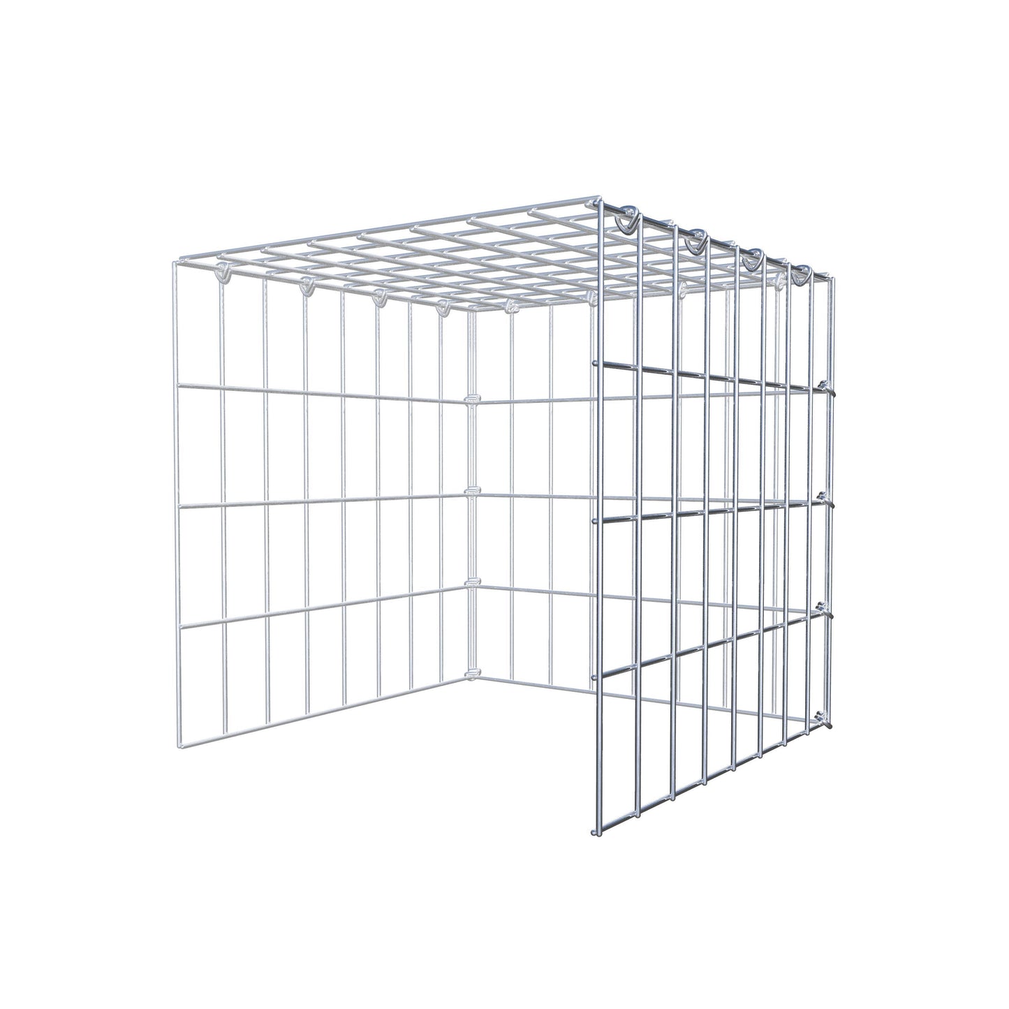 Gabbione aggiuntivo tipo 4 40 cm x 40 cm x 40 cm (L x H x P), maglia 5 cm x 10 cm, anello a C