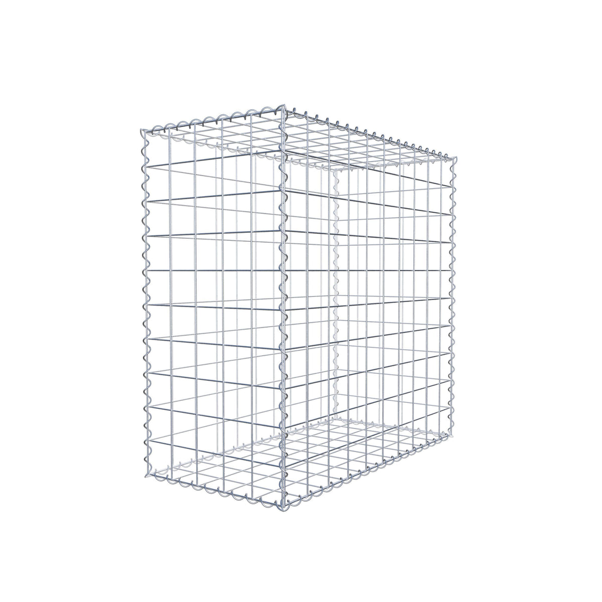Gabione 100 cm x 100 cm x 50 cm (L x H x T), Maschenweite 10 cm x 10 cm, Spirale