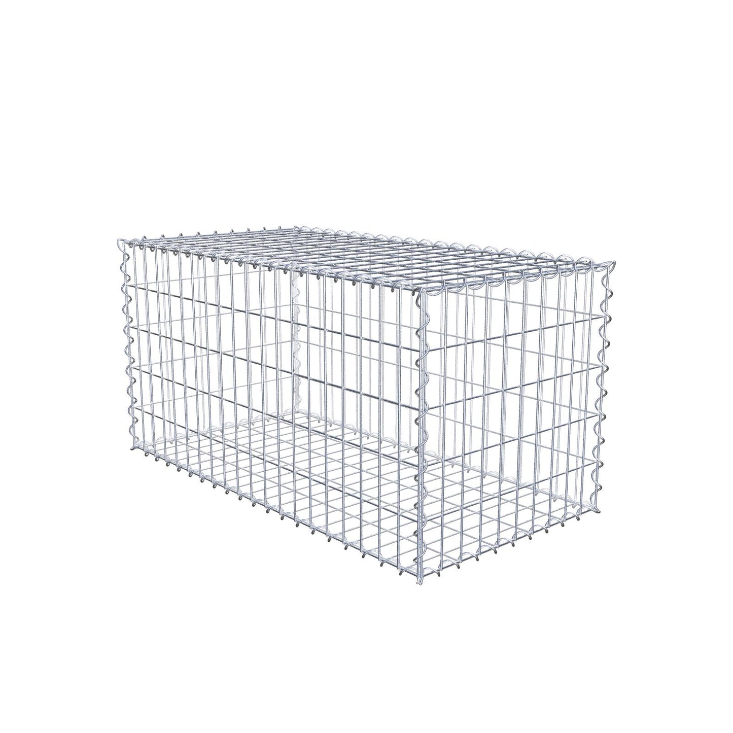 Gabbione 100 cm x 50 cm x 50 cm (L x H x P), maglia 5 cm x 10 cm, spirale