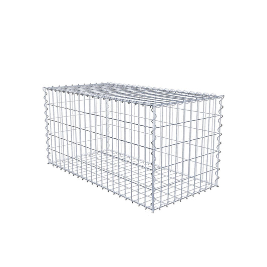 Gabbione 100 cm x 50 cm x 50 cm (L x H x P), maglia 5 cm x 10 cm, spirale
