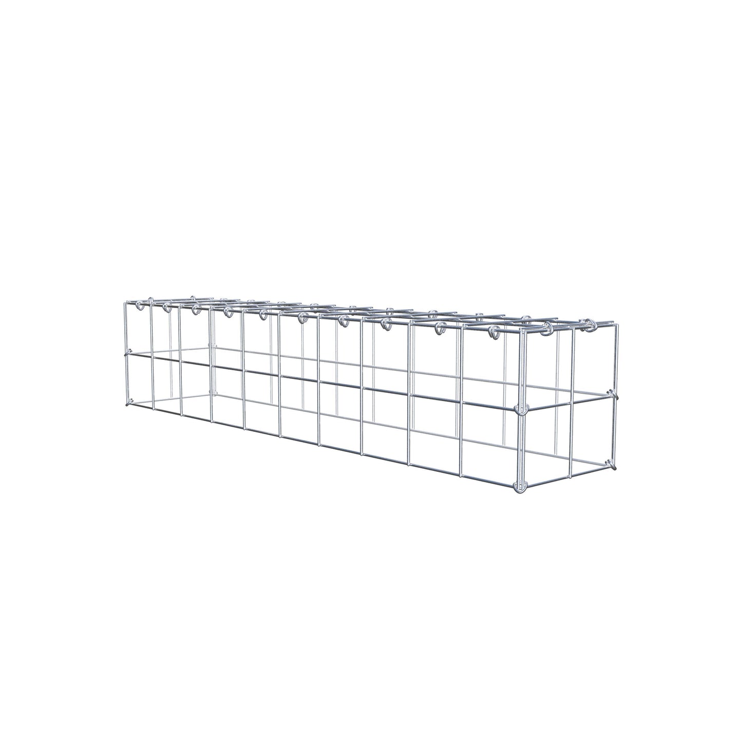 Gavión complementario de tipo 3 100 cm x 20 cm x 20 cm (L x A x P), malla 10 cm x 10 cm, anillo en C