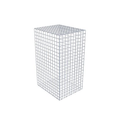 Gabião Tipo 2 100 cm x 60 cm x 50 cm (C x A x P), malhagem 5 cm x 5 cm, anel C