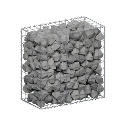 Gabione 100 cm x 100 cm x 50 cm (L x H x T), Maschenweite 10 cm x 10 cm, Spirale