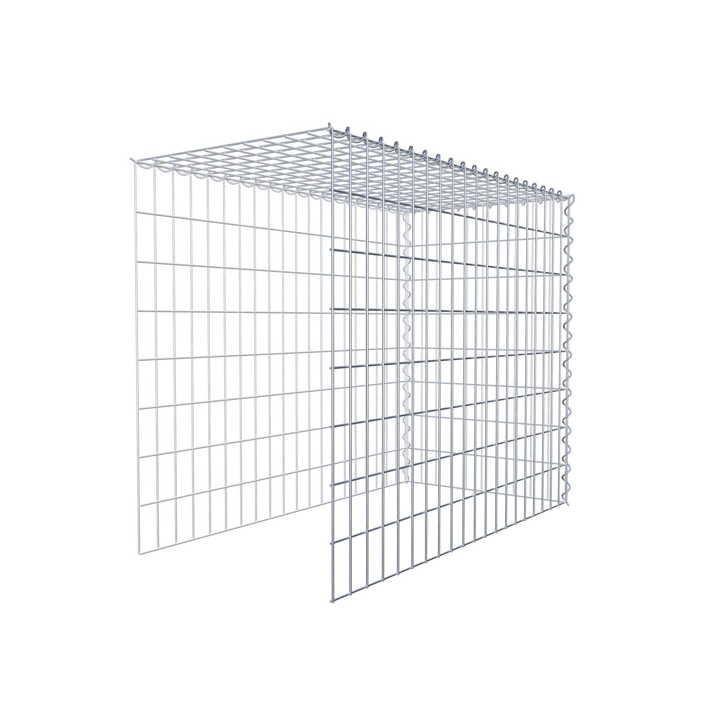 Extra gabion typ 4 100 cm x 80 cm x 50 cm (L x H x D), maskstorlek 5 cm x 10 cm, spiral