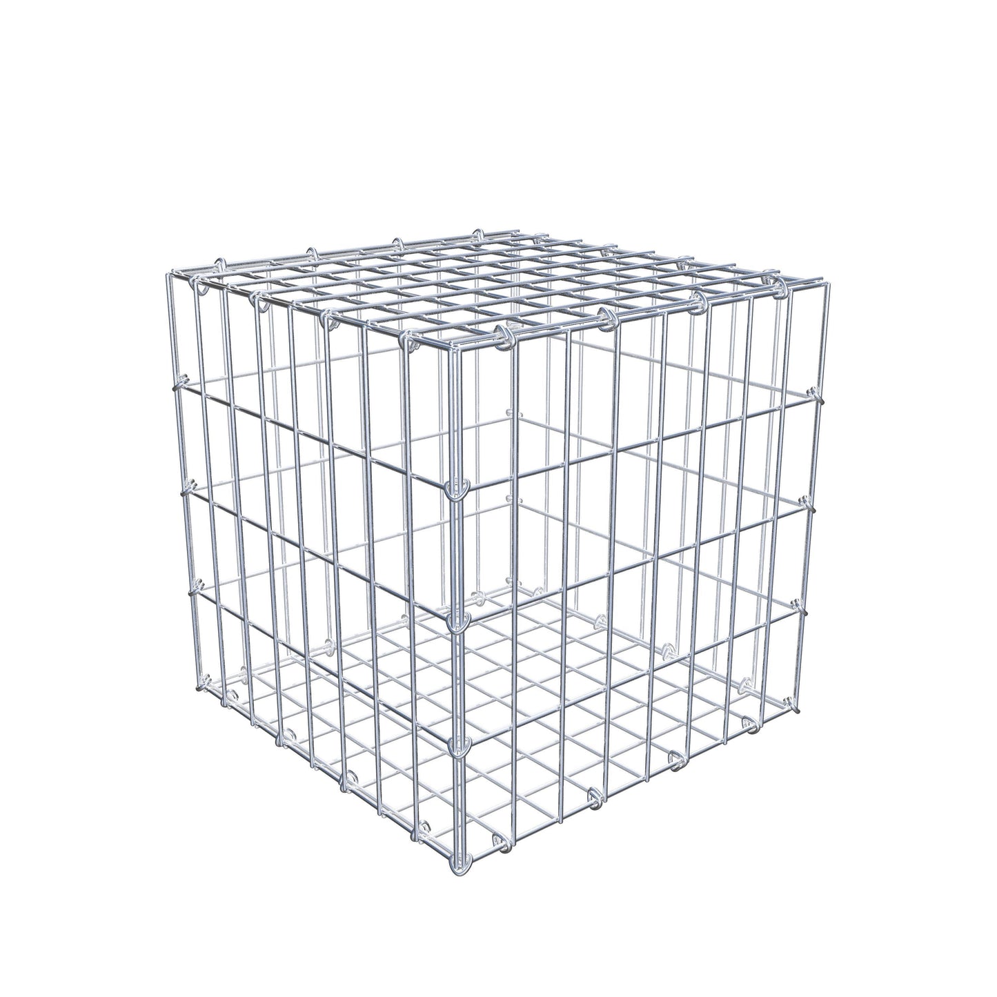 Gabion 40 cm x 40 cm x 40 cm (L x H x P), mailles 5 cm x 10 cm, anneau en C