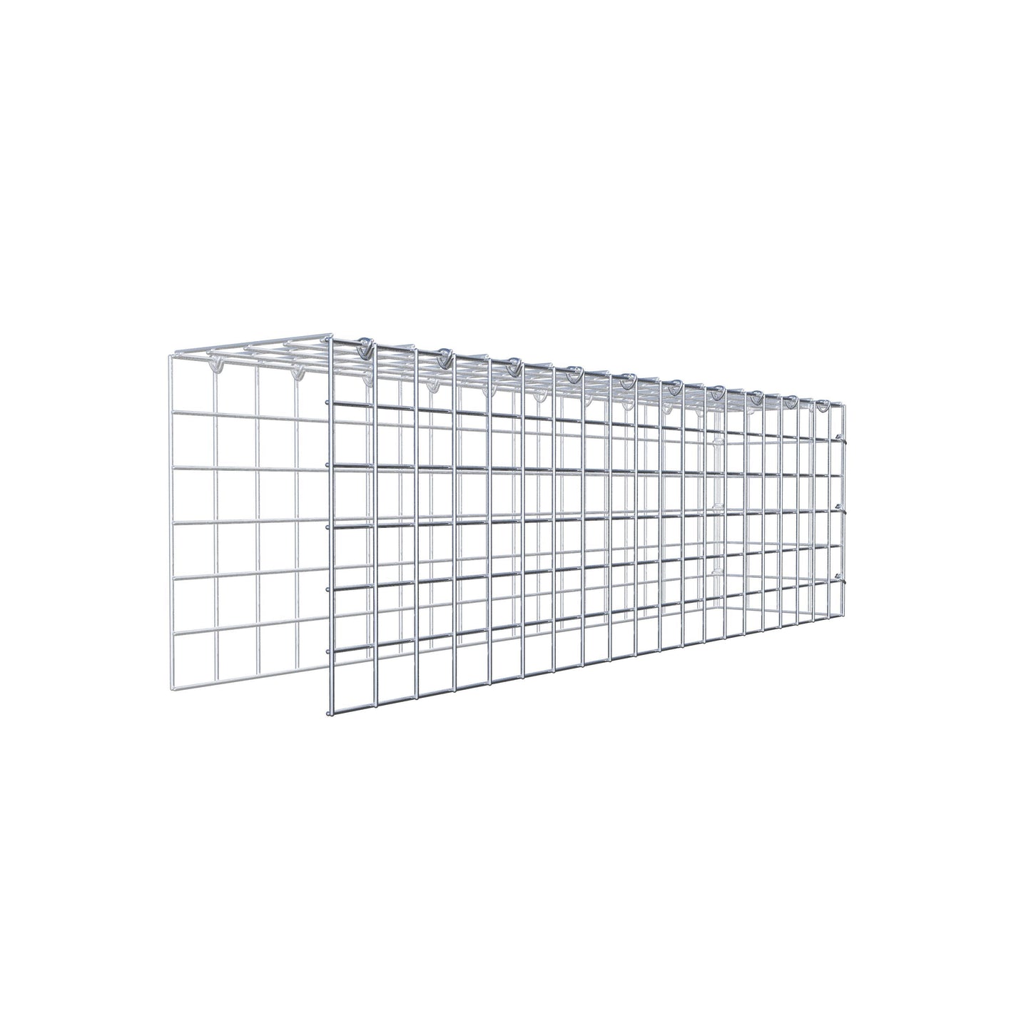 Gabião Tipo 4 100 cm x 30 cm x 20 cm (C x A x P), malhagem 5 cm x 5 cm, anel C