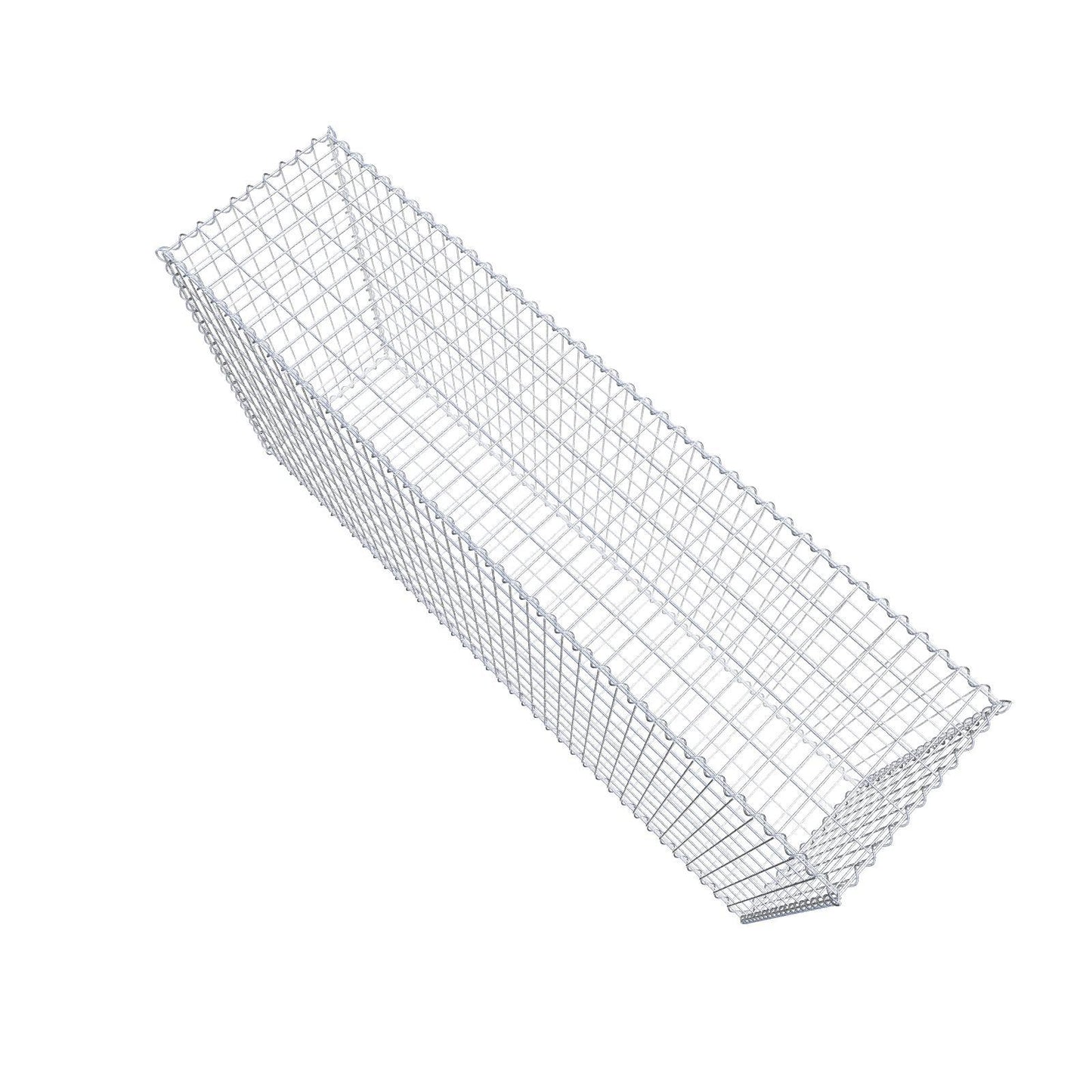 Gabion 200 cm x 100 cm x 50 cm (L x H x D), maskestørrelse 5 cm x 10 cm, spiral