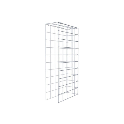 Gabbione aggiuntivo tipo 4 100 cm x 50 cm x 20 cm (L x H x P), maglia 10 cm x 10 cm, anello a C