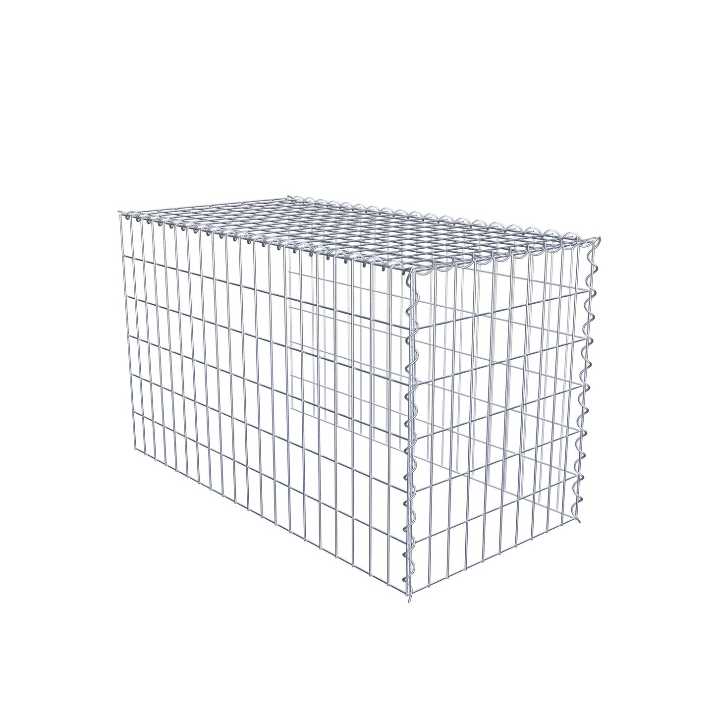 Gabion rapporté type 4 100 cm x 60 cm x 50 cm (L x H x P), mailles 5 cm x 10 cm, spirale
