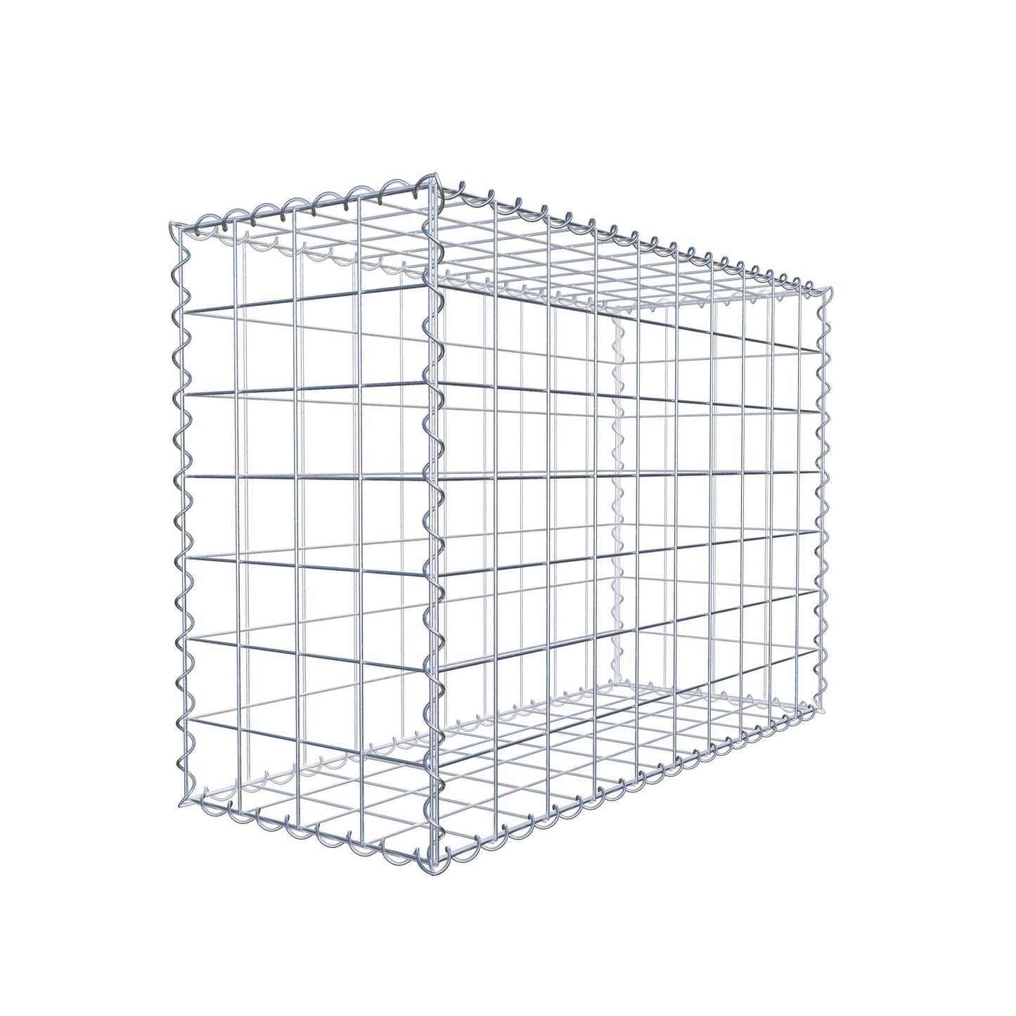 Gabbione 100 cm x 70 cm x 40 cm (L x H x P), maglia 10 cm x 10 cm, spirale