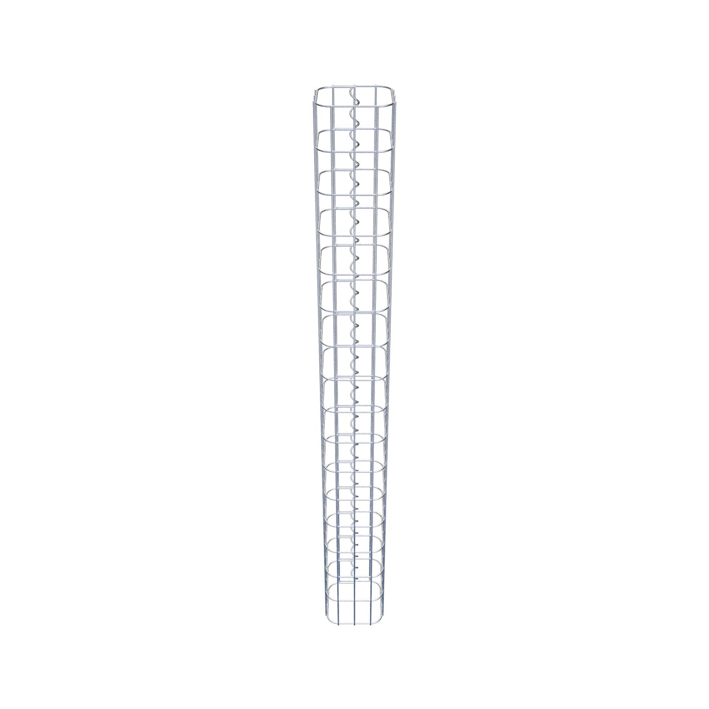 Gabionsøjle firkantet 17 cm x 17 cm, 160 cm højde, MW 5 cm x 10 cm