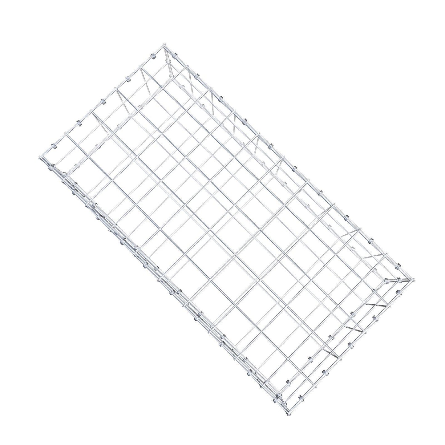Gabion 100 cm x 20 cm x 50 cm (L x H x D), mesh size 10 x 10 cm, spiral ring