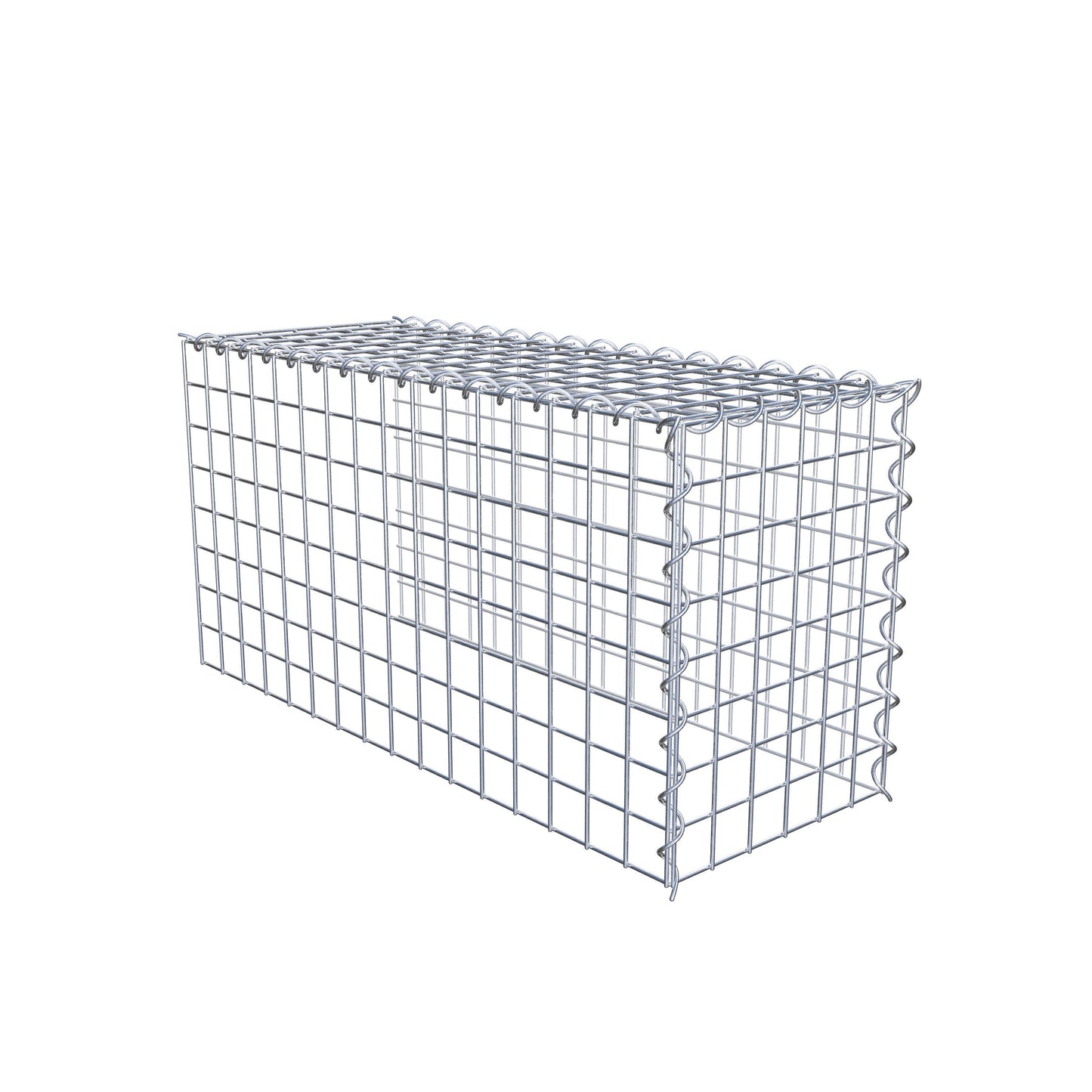 Grown-on gabion type 4 80 cm x 40 cm x 30 cm (L x H x D), mesh size 5 cm x 5 cm, spiral