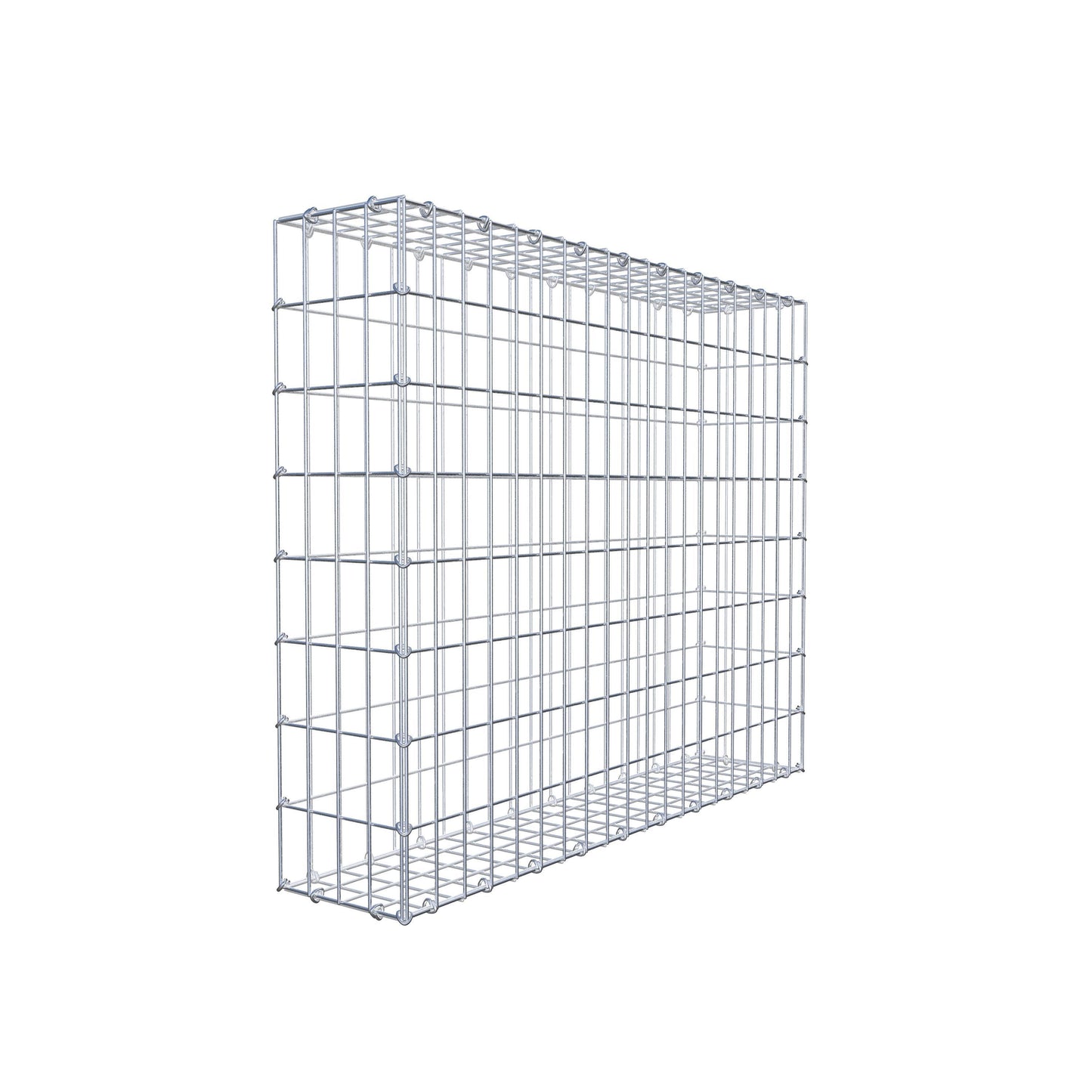 Gavión 100 cm x 80 cm x 20 cm (L x A x P), luz de malla 5 cm x 10 cm, anillo en C