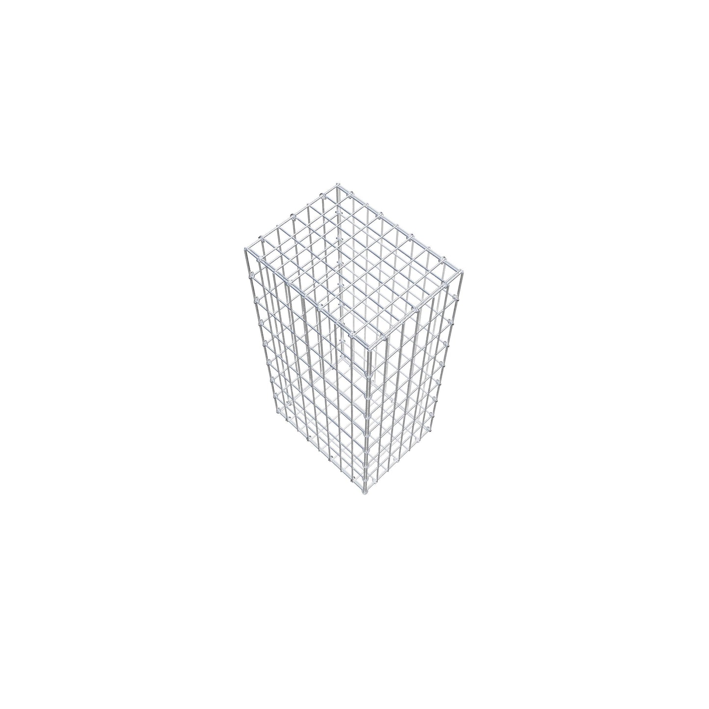 Gabion 80 cm x 40 cm x 30 cm (L x H x P), mailles 5 cm x 10 cm, anneau en C