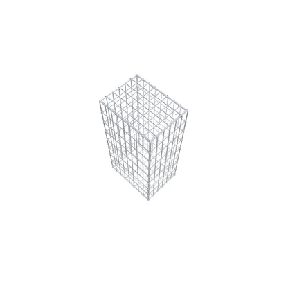 Gabion 80 cm x 40 cm x 30 cm (L x H x P), mailles 5 cm x 10 cm, anneau en C