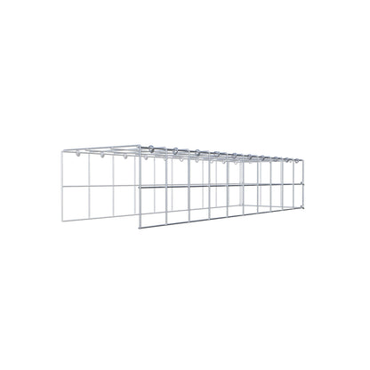 Monteret gabion type 4 100 cm x 20 cm x 30 cm (L x H x D), maskestørrelse 10 cm x 10 cm, C-ring