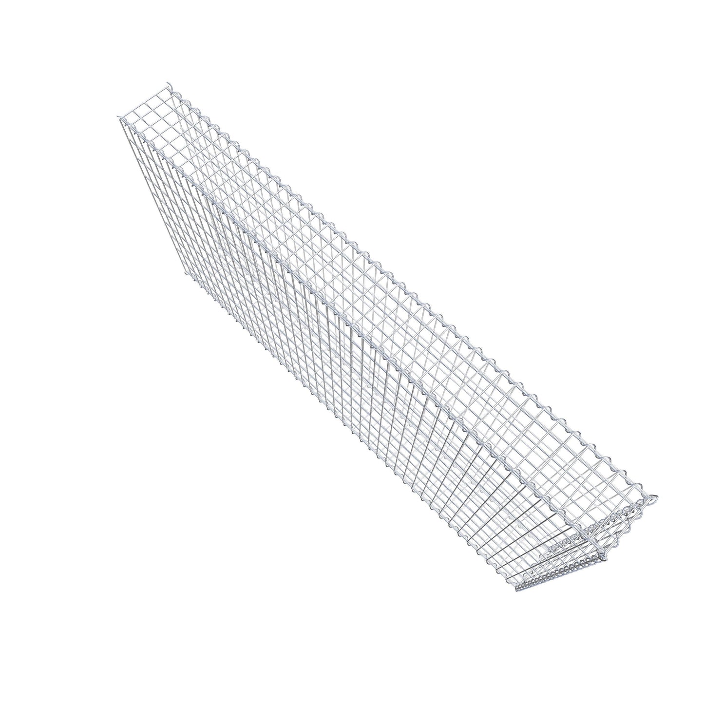 Gabion rapporté type 2 200 cm x 100 cm x 20 cm (L x H x P), mailles 5 cm x 10 cm, spirale