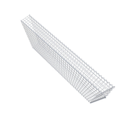 Gabion rapporté type 2 200 cm x 100 cm x 20 cm (L x H x P), mailles 5 cm x 10 cm, spirale