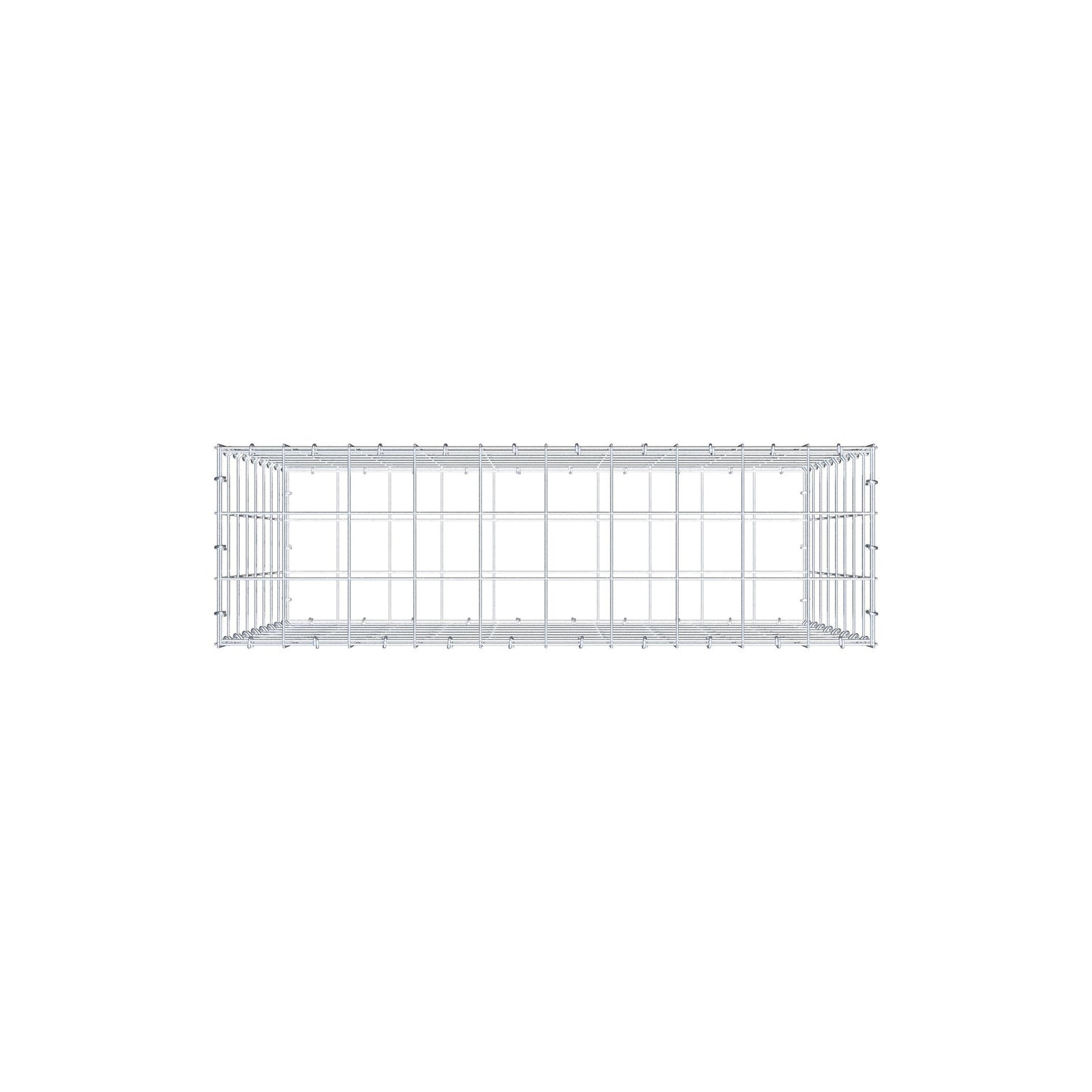 Gavión 100 cm x 80 cm x 30 cm (L x A x P), malla 10 cm x 10 cm, anillo en C