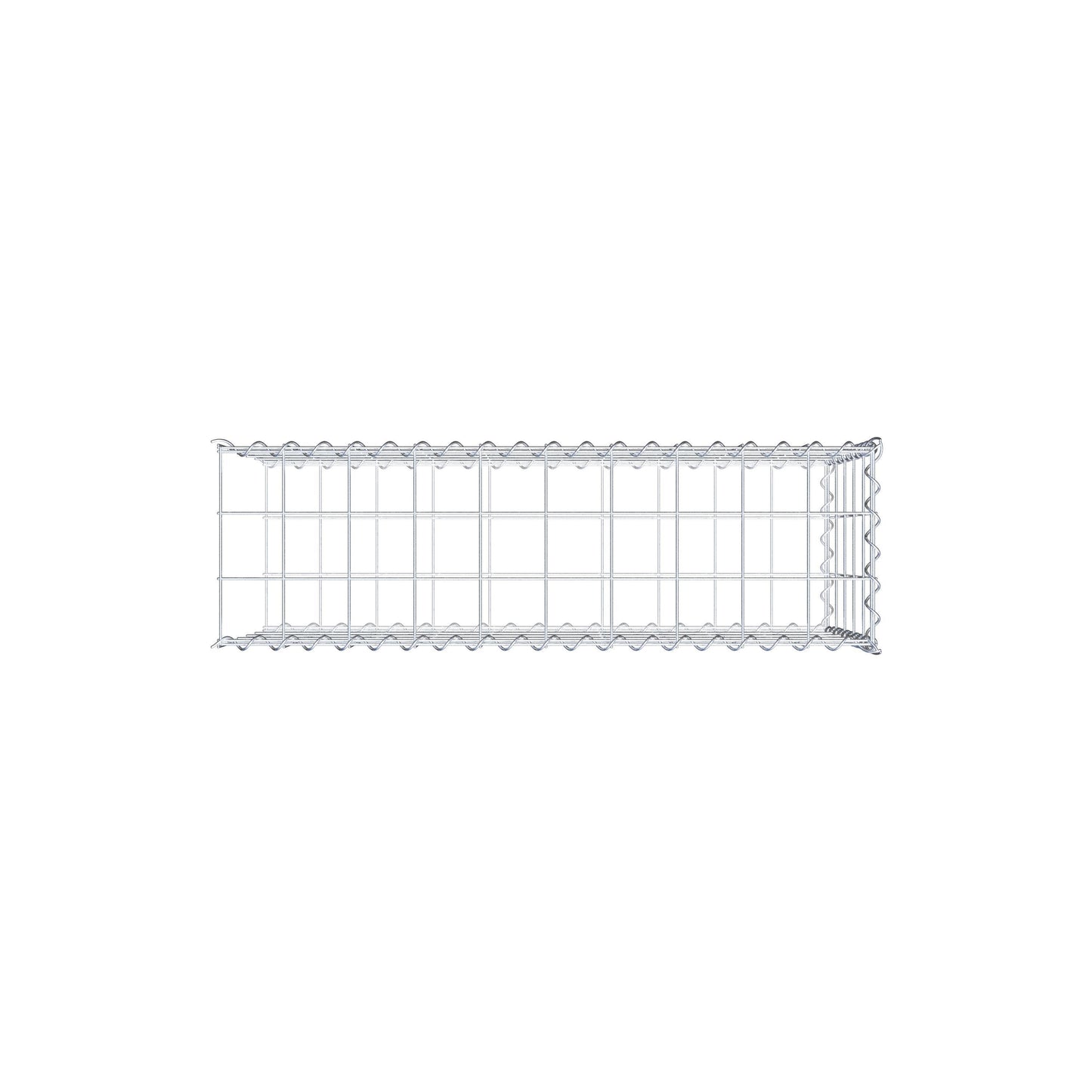 Grown-on gabion type 2 100 cm x 50 cm x 30 cm (L x H x D), mesh size 10 cm x 10 cm, spiral