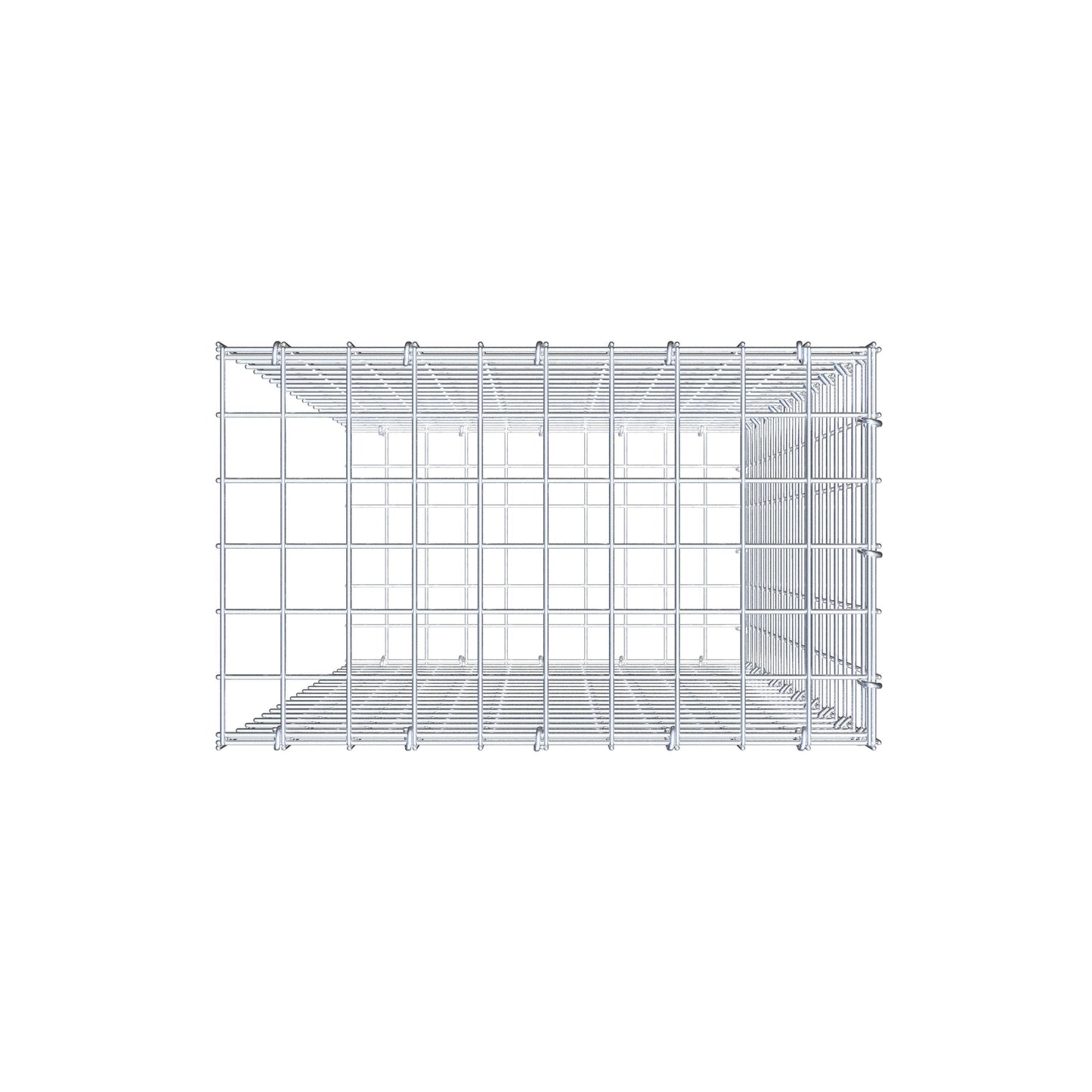 Gabião Tipo 2 100 cm x 50 cm x 30 cm (C x A x P), malhagem 5 cm x 5 cm, anel C
