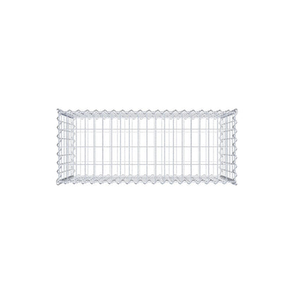 Schanskorf 100 cm x 60 cm x 40 cm (L x H x D), maaswijdte 5 cm x 10 cm, spiraalvormig
