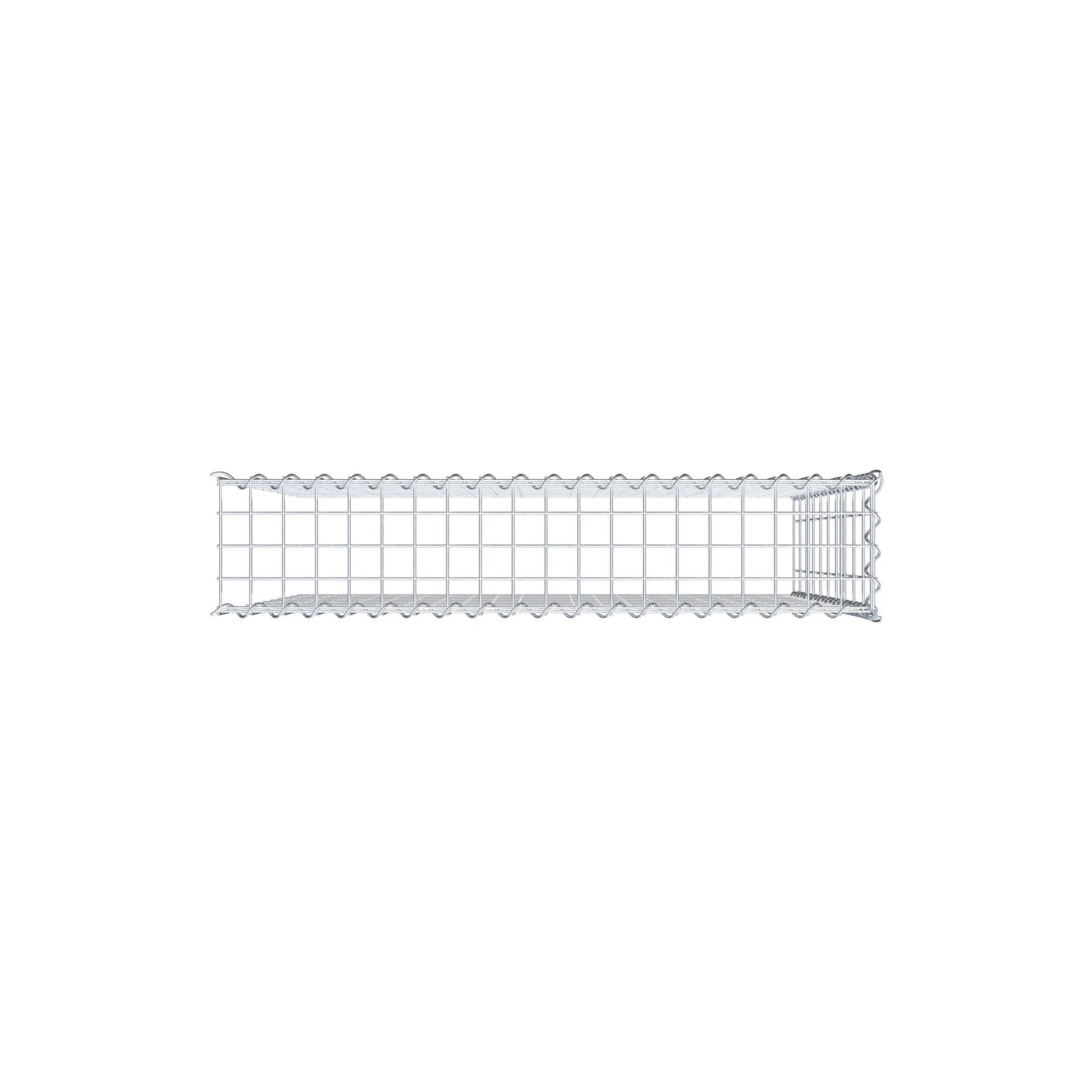 Gabion rapporté type 4 100 cm x 100 cm x 20 cm (L x H x P), mailles 5 cm x 10 cm, spirale