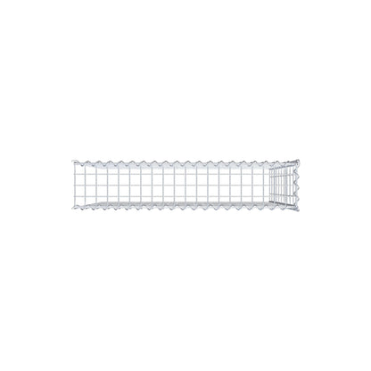 Gabion rapporté type 4 100 cm x 100 cm x 20 cm (L x H x P), mailles 5 cm x 10 cm, spirale