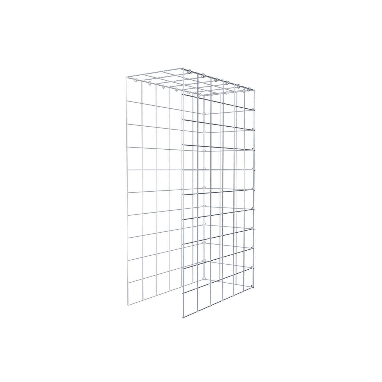 Monteret gabion type 4 100 cm x 60 cm x 30 cm (L x H x D), maskestørrelse 10 cm x 10 cm, C-ring