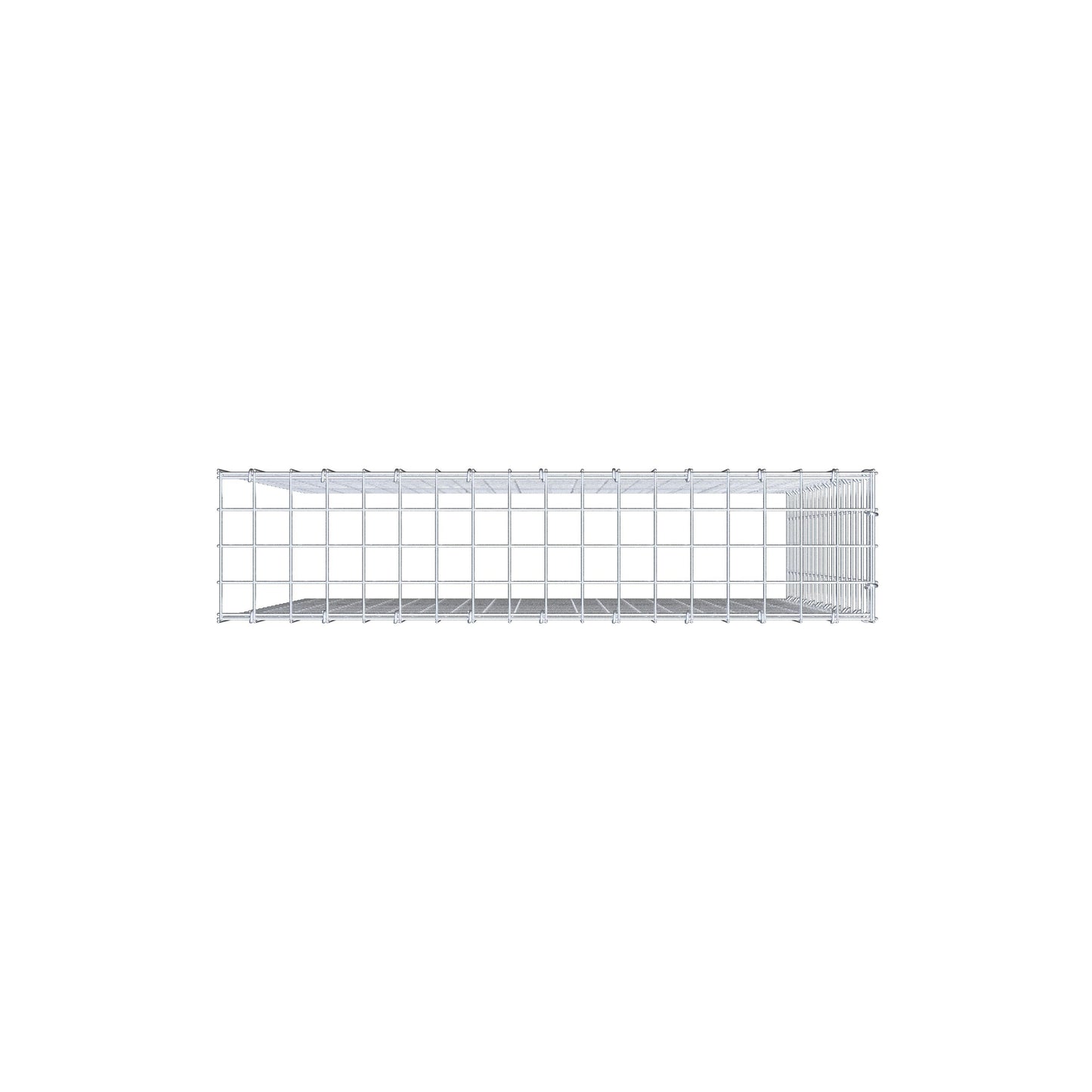Mounted gabion type 4 100 cm x 90 cm x 20 cm (L x H x D), mesh size 5 cm x 5 cm, C-ring