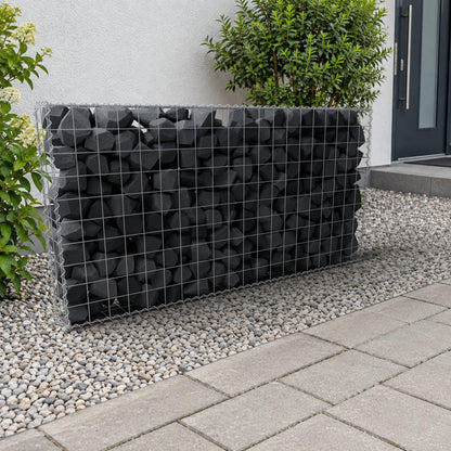 Gabião 200 cm x 100 cm x 20 cm (C x A x P), malhagem 10 cm x 10 cm, espiral