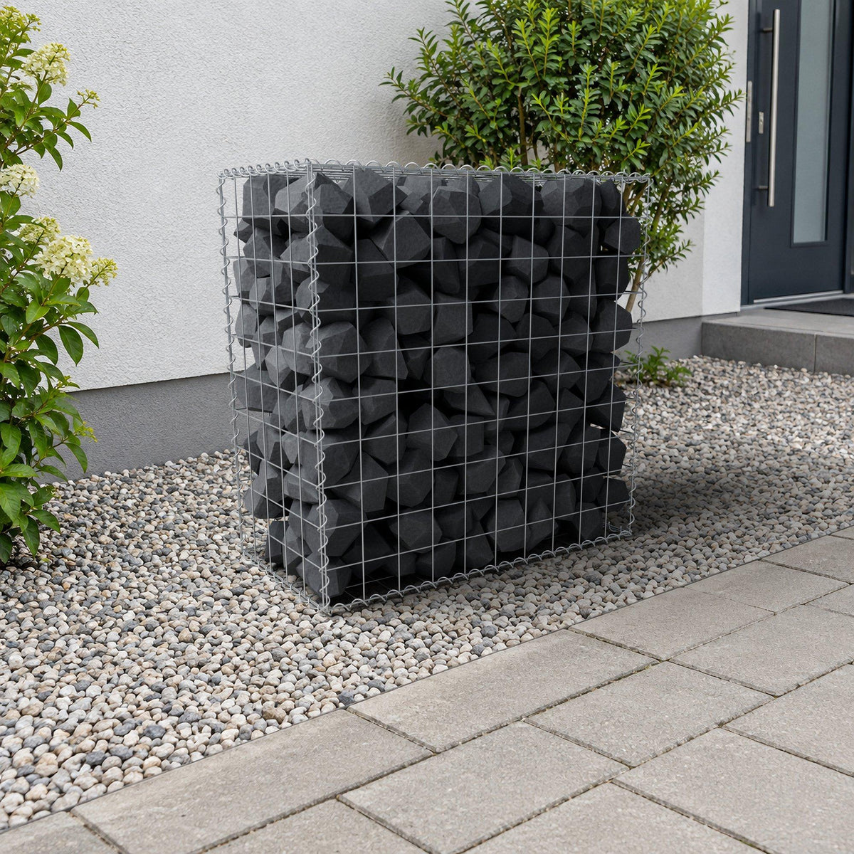 Gabione 100 cm x 100 cm x 50 cm (L x H x T), Maschenweite 10 cm x 10 cm, Spirale
